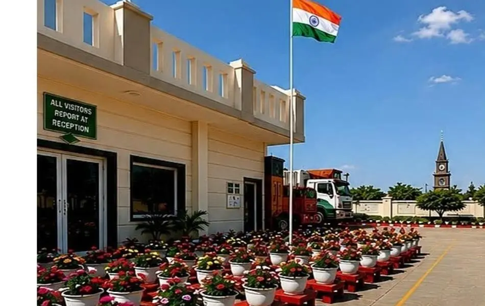 Kuber Paper & Pack manufacturing facility reception, Sonipat